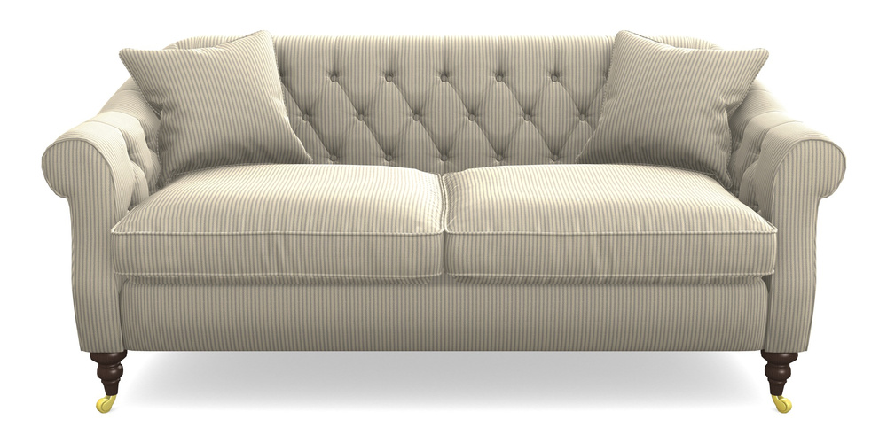 Product photograph of Abbotsbury 3 Seater Sofa In Cloth 21 - Simple Stripe - Magnesium from Sofas and Stuff Limited