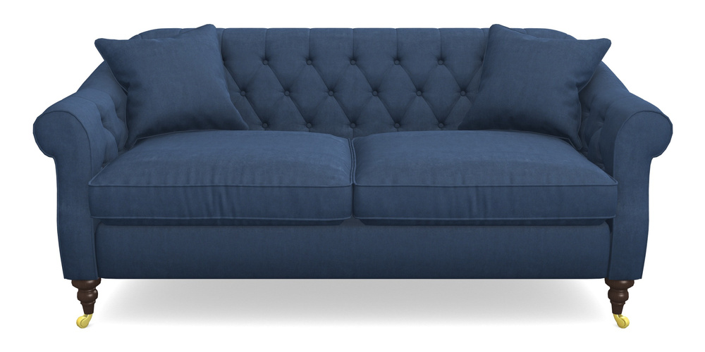Product photograph of Abbotsbury 3 Seater Sofa In Clever Tough And Eco Velvet - Agean from Sofas and Stuff Limited