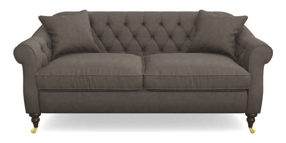 Product photograph of Abbotsbury 3 Seater Sofa In Clever Tough And Eco Velvet - Chrome from Sofas and Stuff Limited