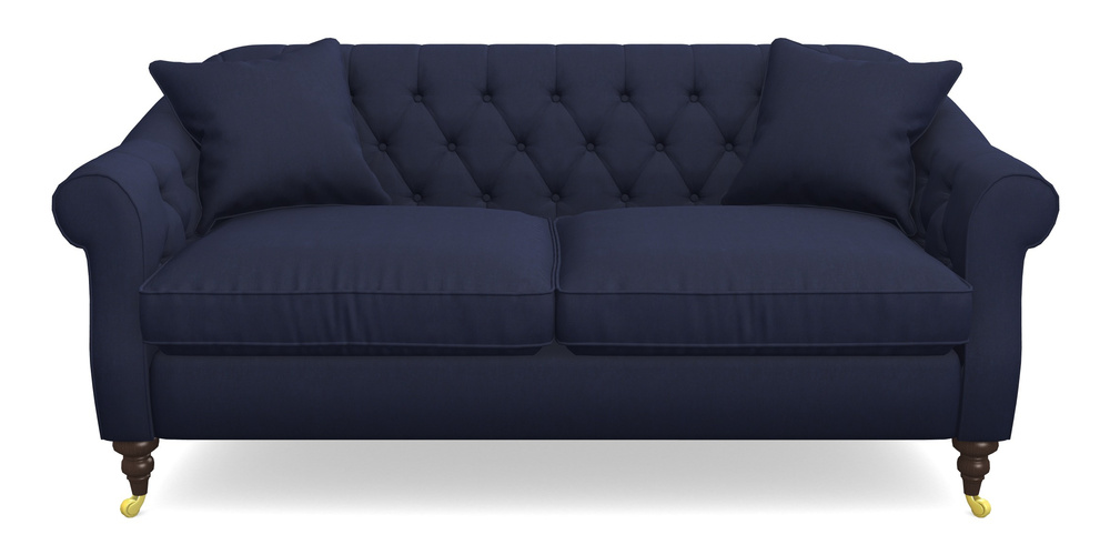 Product photograph of Abbotsbury 3 Seater Sofa In Clever Tough And Eco Velvet - Indigo from Sofas and Stuff Limited