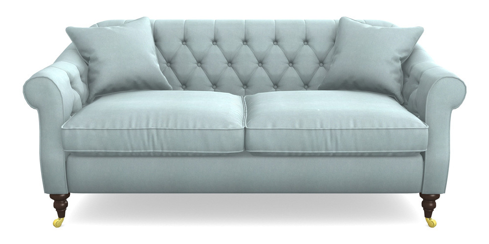 Product photograph of Abbotsbury 3 Seater Sofa In Clever Tough And Eco Velvet - Mineral from Sofas and Stuff Limited