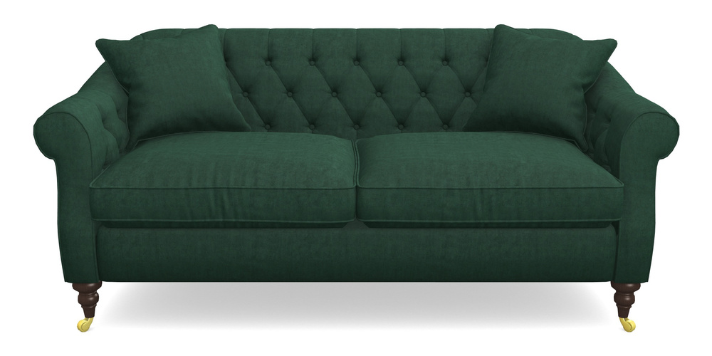 Product photograph of Abbotsbury 3 Seater Sofa In Clever Tough And Eco Velvet - Pine from Sofas and Stuff Limited