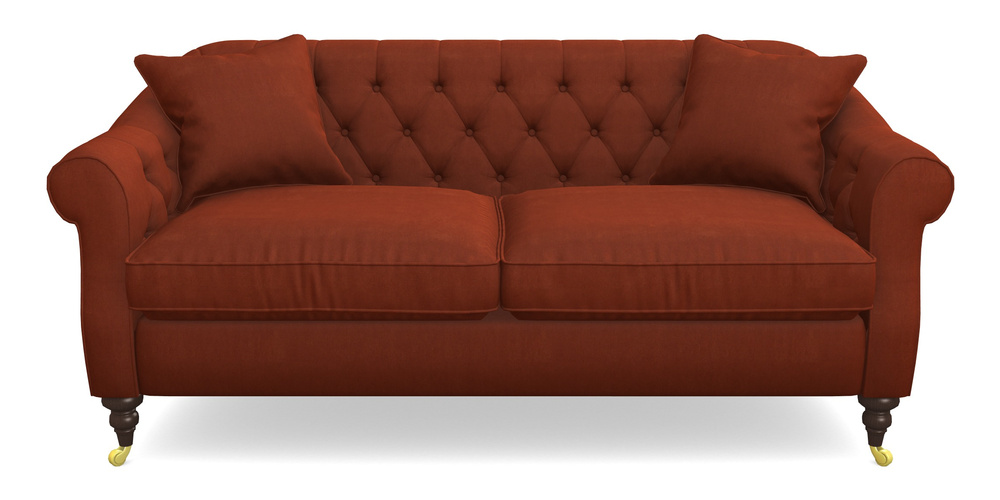 Product photograph of Abbotsbury 3 Seater Sofa In Clever Tough And Eco Velvet - Tawny from Sofas and Stuff Limited