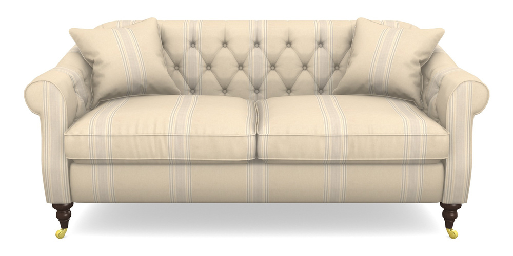 Product photograph of Abbotsbury 3 Seater Sofa In Cloth 22 - Racing Stripes Cheltenham - Dove from Sofas and Stuff Limited