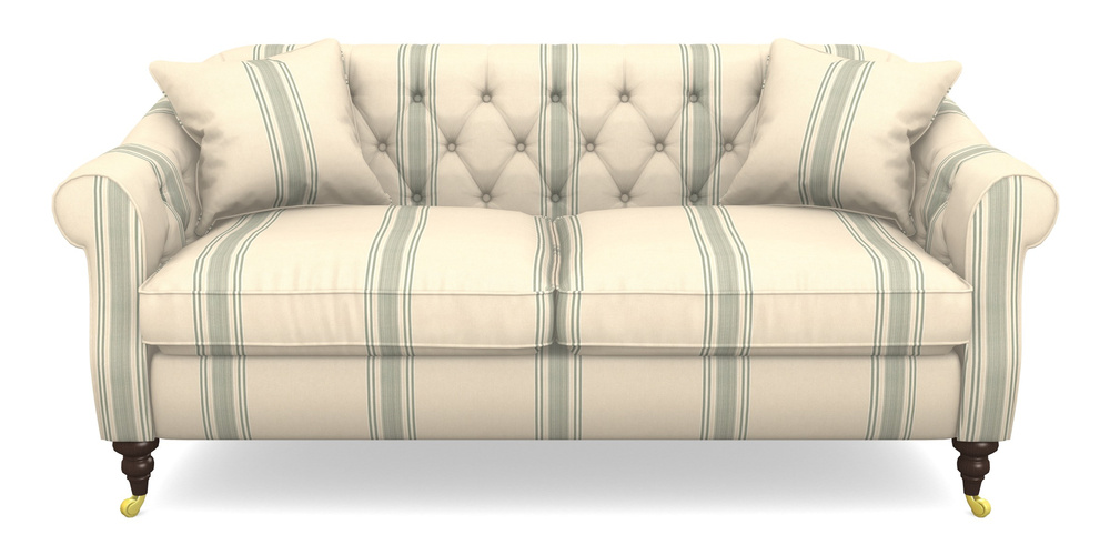 Product photograph of Abbotsbury 3 Seater Sofa In Cloth 22 - Racing Stripes Cheltenham - Mint from Sofas and Stuff Limited