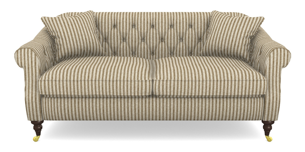 Product photograph of Abbotsbury 3 Seater Sofa In Cloth 22 - Pinstripe - Fallen Leaf from Sofas and Stuff Limited
