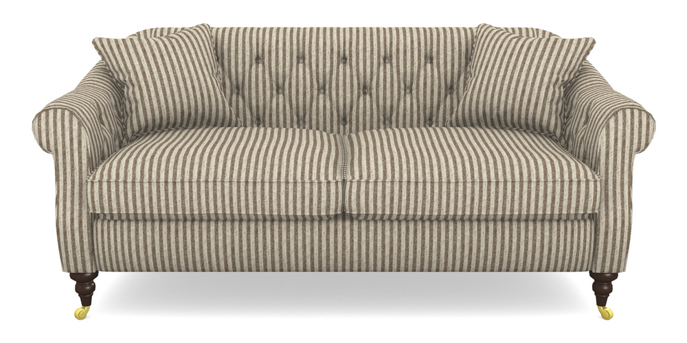 Product photograph of Abbotsbury 3 Seater Sofa In Cloth 22 - Pinstripe - Peat from Sofas and Stuff Limited