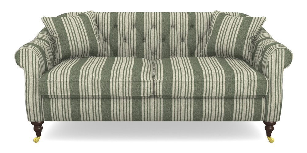 Product photograph of Abbotsbury 3 Seater Sofa In Cloth 22 - Bayadere - Courgette from Sofas and Stuff Limited