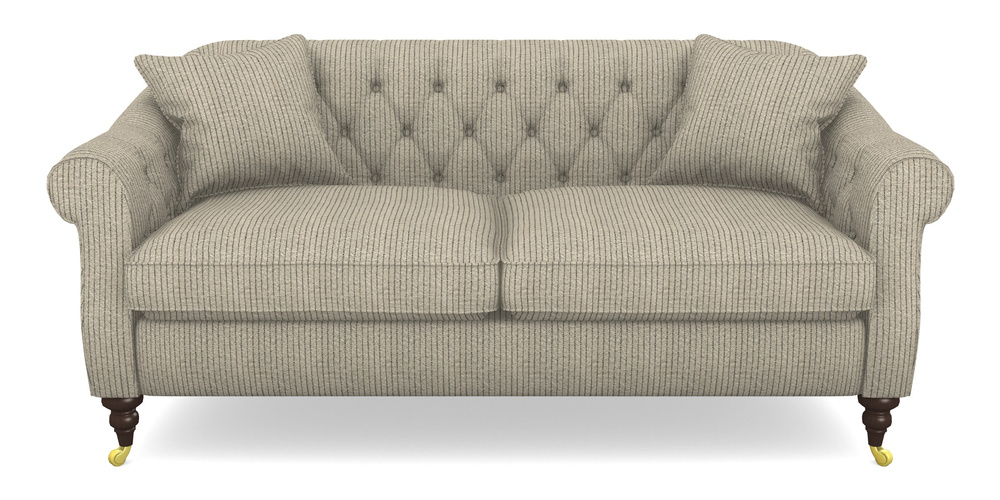 Product photograph of Abbotsbury 3 Seater Sofa In Cloth 20 - Design 5 - Black Stripe from Sofas and Stuff Limited
