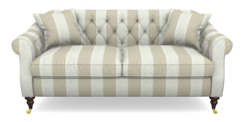 Product photograph of Abbotsbury 3 Seater Sofa In Dovedale Linen Stripe - Chalk from Sofas and Stuff Limited