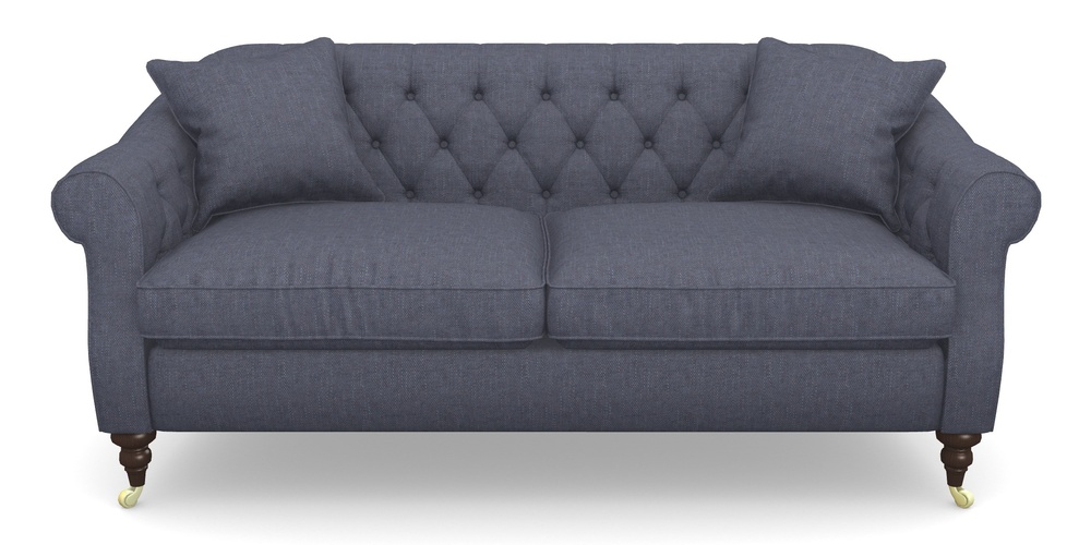 Product photograph of Abbotsbury 3 Seater Sofa In Easy Clean Plain - Navy from Sofas and Stuff Limited