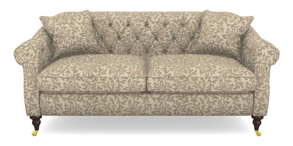 Product photograph of Abbotsbury 3 Seater Sofa In V A Brompton Collection - Floral Scroll - Assam Tea from Sofas and Stuff Limited