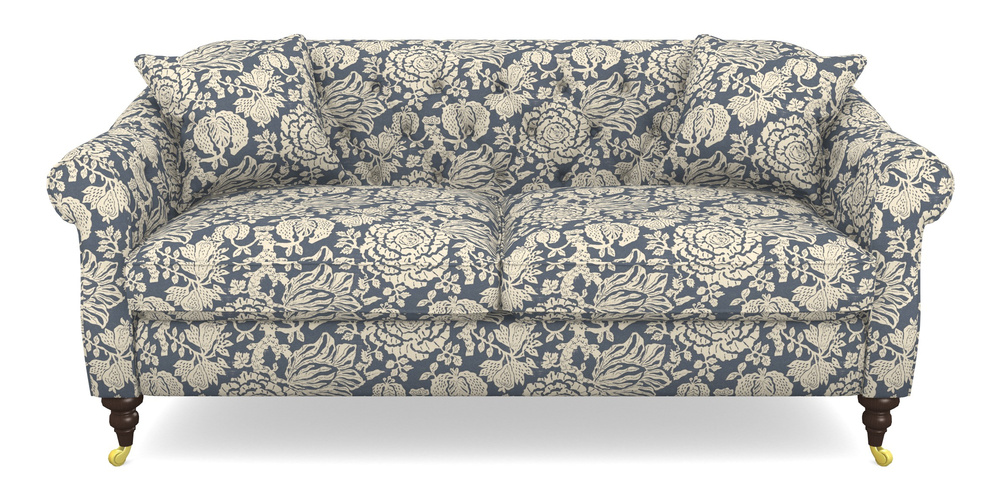 Product photograph of Abbotsbury 3 Seater Sofa In V A Brompton Collection - Flowering Kale - Midnight Blue from Sofas and Stuff Limited