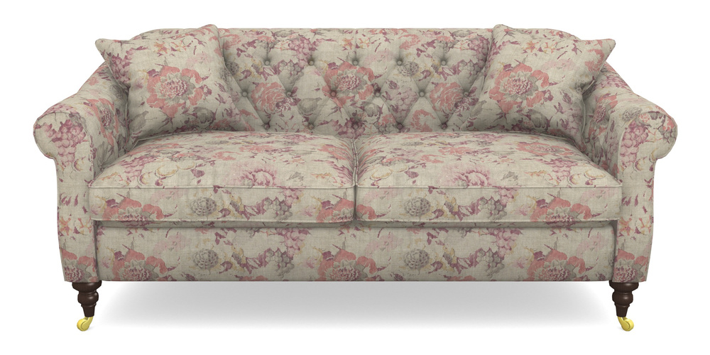 Product photograph of Abbotsbury 3 Seater Sofa In Floral Linen - Faith Antique Sangria from Sofas and Stuff Limited