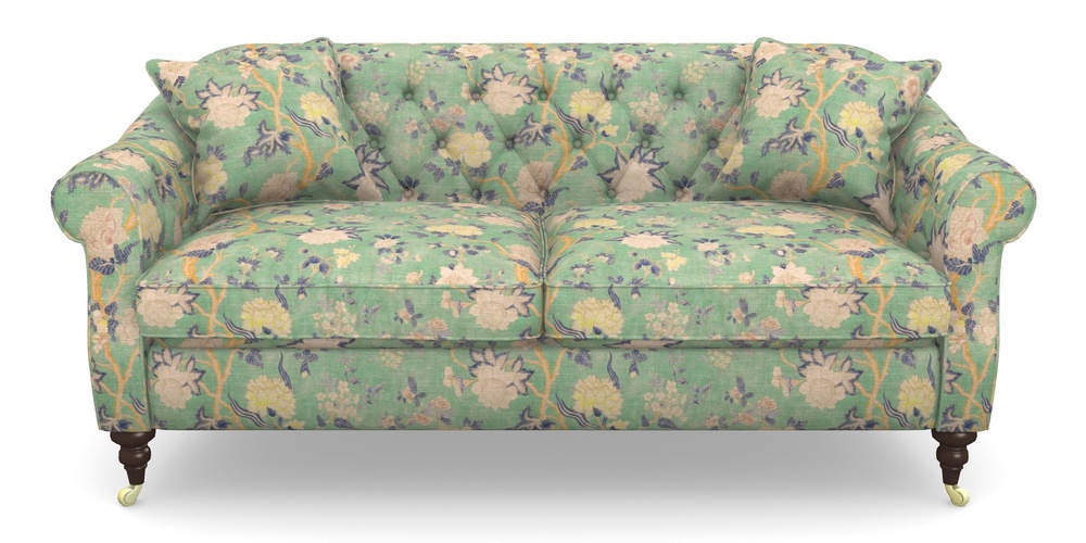 Product photograph of Abbotsbury 3 Seater Sofa In Floral Linen - Even So Verde from Sofas and Stuff Limited