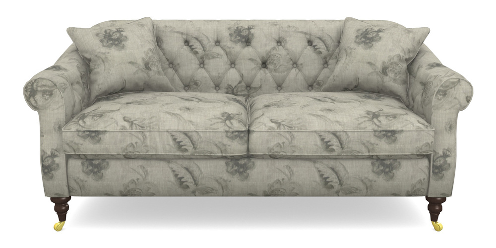 Product photograph of Abbotsbury 3 Seater Sofa In Floral Linen - Lela Mystery Oat Sepia from Sofas and Stuff Limited