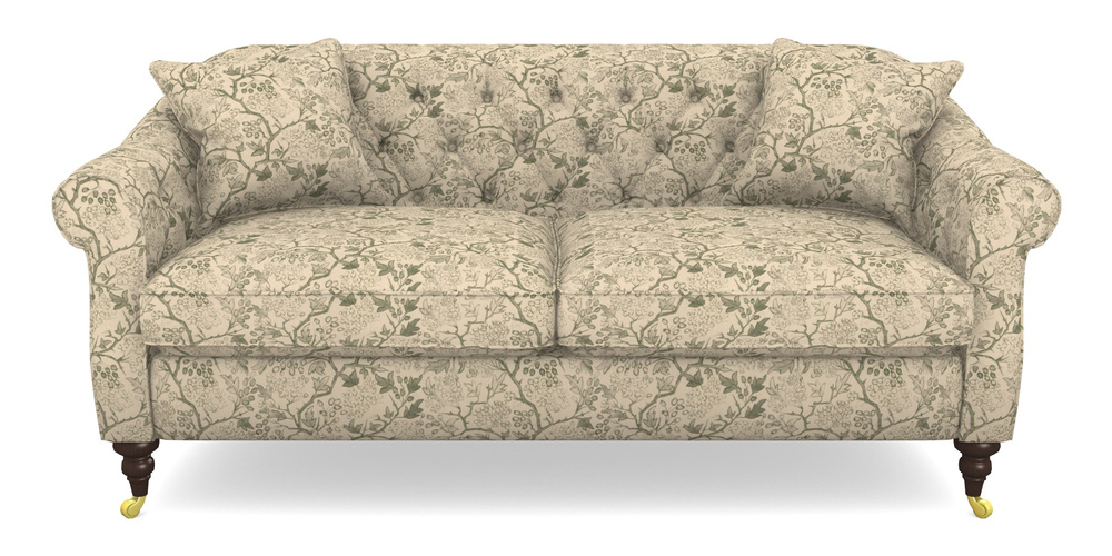 Product photograph of Abbotsbury 3 Seater Sofa In Rhs Collection - Gertrude Jekyll Linen Cotton Blend - Green from Sofas and Stuff Limited