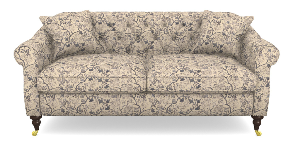 Product photograph of Abbotsbury 3 Seater Sofa In Rhs Collection - Gertrude Jekyll Linen Cotton Blend - Navy from Sofas and Stuff Limited
