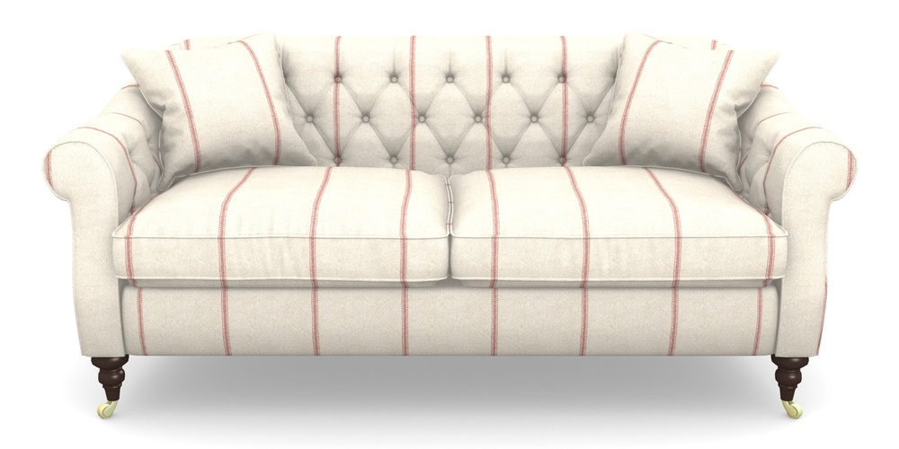 Product photograph of Abbotsbury 3 Seater Sofa In Grain Sack Stripe - Red from Sofas and Stuff Limited