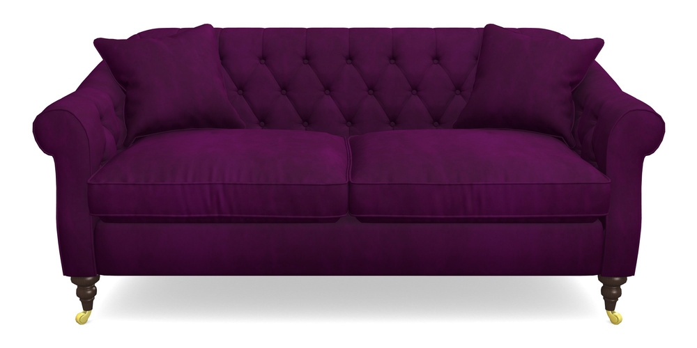 Product photograph of Abbotsbury 3 Seater Sofa In House Clever Velvet - Aubergine from Sofas and Stuff Limited