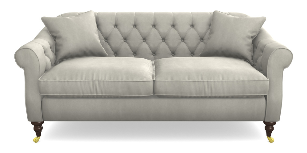 Product photograph of Abbotsbury 3 Seater Sofa In House Clever Velvet - Stone from Sofas and Stuff Limited