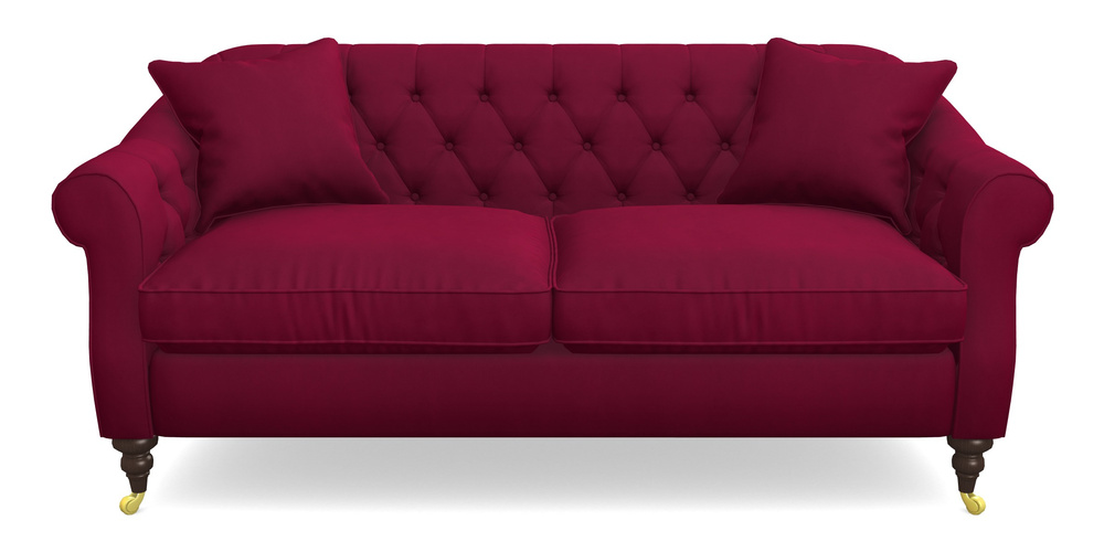 Product photograph of Abbotsbury 3 Seater Sofa In House Clever Velvet - Wine from Sofas and Stuff Limited