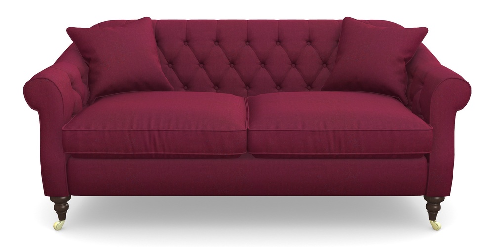 Product photograph of Abbotsbury 3 Seater Sofa In House Velvet - Claret from Sofas and Stuff Limited