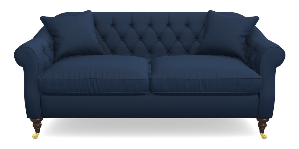 Product photograph of Abbotsbury 3 Seater Sofa In House Velvet - Indigo from Sofas and Stuff Limited