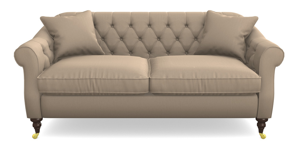 Product photograph of Abbotsbury 3 Seater Sofa In House Velvet - Linen from Sofas and Stuff Limited