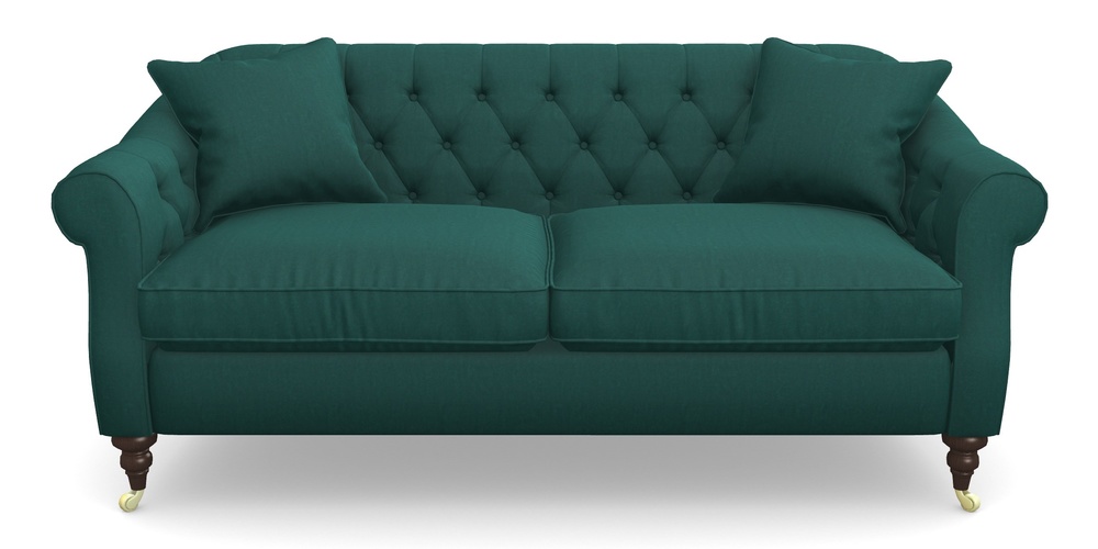 Product photograph of Abbotsbury 3 Seater Sofa In House Velvet - Peacock from Sofas and Stuff Limited