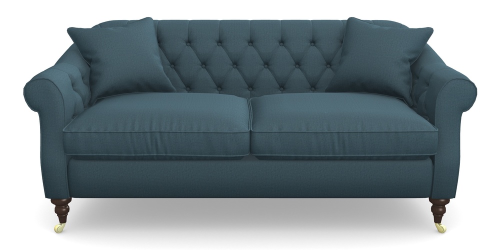 Product photograph of Abbotsbury 3 Seater Sofa In House Velvet - Petrol from Sofas and Stuff Limited