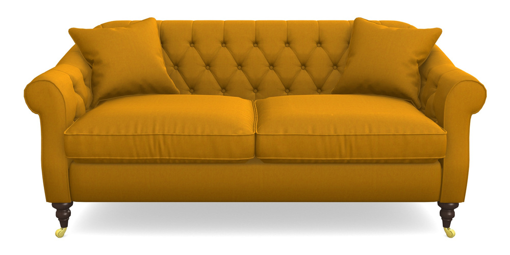 Product photograph of Abbotsbury 3 Seater Sofa In House Velvet - Saffron from Sofas and Stuff Limited