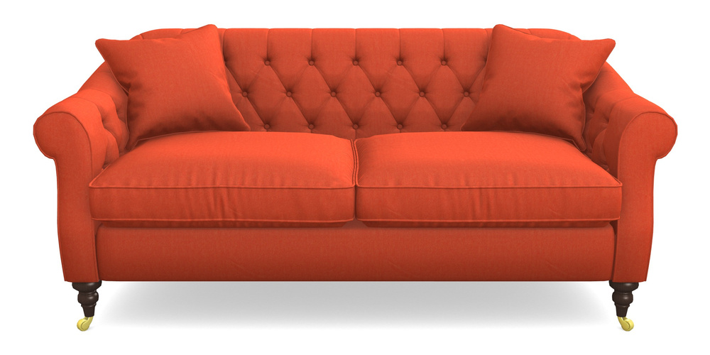 Product photograph of Abbotsbury 3 Seater Sofa In House Velvet - Terracotta from Sofas and Stuff Limited