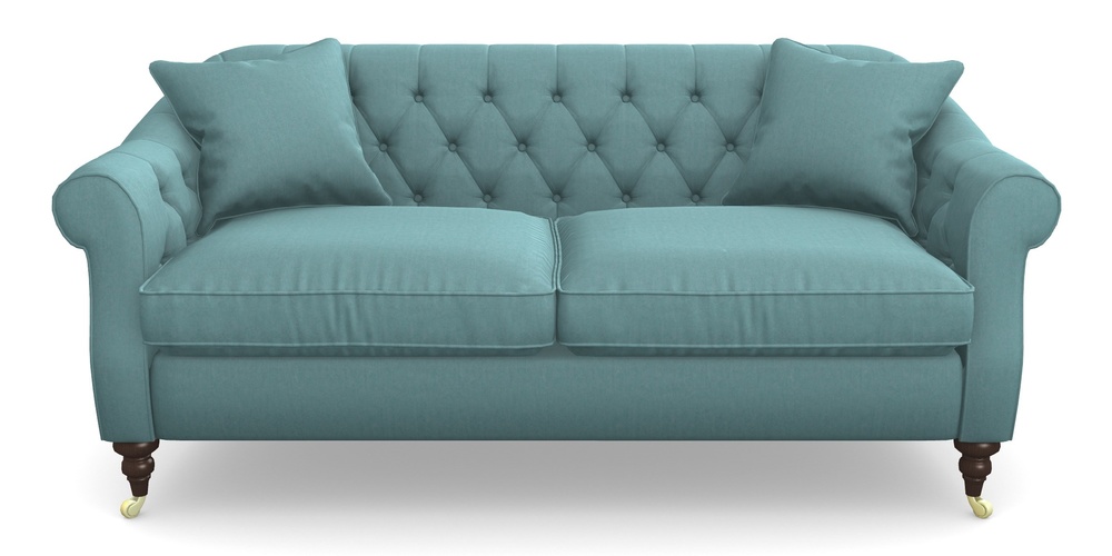 Product photograph of Abbotsbury 3 Seater Sofa In House Velvet - Wedgewood from Sofas and Stuff Limited