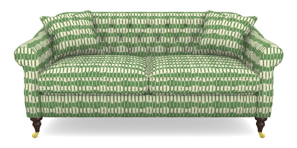 Product photograph of Abbotsbury 3 Seater Sofa In V A Brompton Collection - Ikat - Basil from Sofas and Stuff Limited