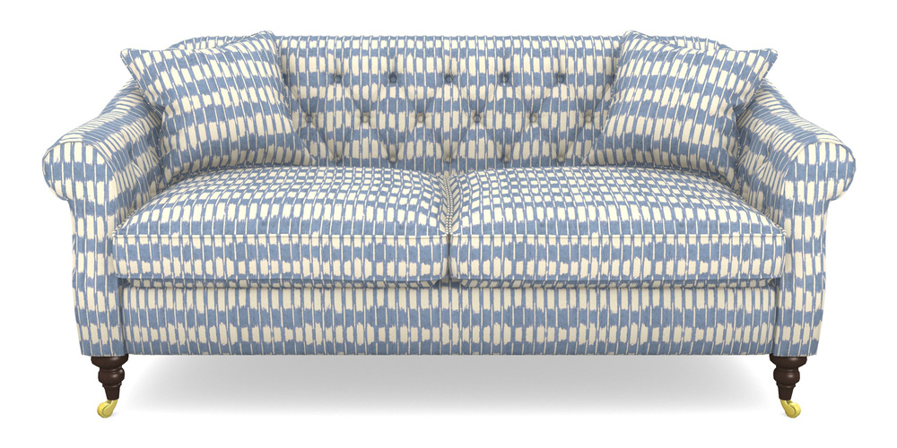 Product photograph of Abbotsbury 3 Seater Sofa In V A Brompton Collection - Ikat - Morning Blue from Sofas and Stuff Limited