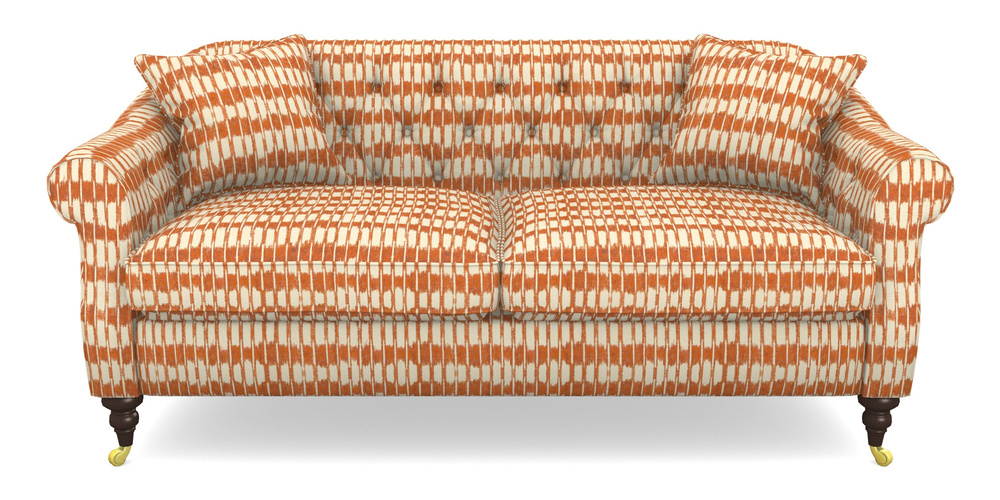 Product photograph of Abbotsbury 3 Seater Sofa In V A Brompton Collection - Ikat - Terracotta from Sofas and Stuff Limited
