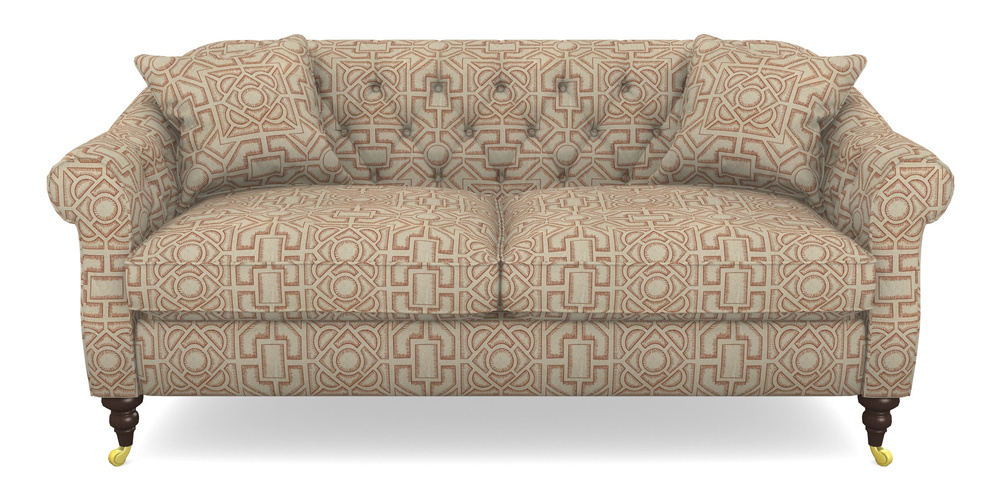 Product photograph of Abbotsbury 3 Seater Sofa In Rhs Collection - Large Knot Garden Linen - Terracotta from Sofas and Stuff Limited