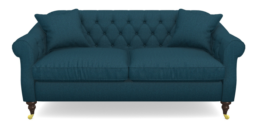 Product photograph of Abbotsbury 3 Seater Sofa In Plain Linen Cotton - Ink Pot from Sofas and Stuff Limited
