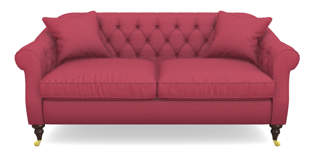 Product photograph of Abbotsbury 3 Seater Sofa In Plain Linen Cotton - Raspberry Jam from Sofas and Stuff Limited