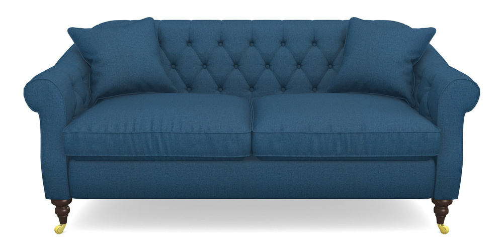 Product photograph of Abbotsbury 3 Seater Sofa In Plain Linen Cotton - Royal Blue from Sofas and Stuff Limited