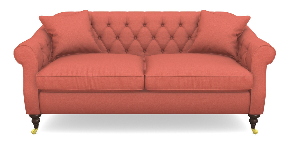 Product photograph of Abbotsbury 3 Seater Sofa In Plain Linen Cotton - Tequila Sunset from Sofas and Stuff Limited