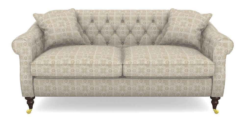 Product photograph of Abbotsbury 3 Seater Sofa In Rhs Collection - Small Knot Garden Cotton Weave - Gold from Sofas and Stuff Limited