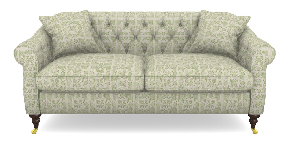 Product photograph of Abbotsbury 3 Seater Sofa In Rhs Collection - Small Knot Garden Cotton Weave - Green from Sofas and Stuff Limited