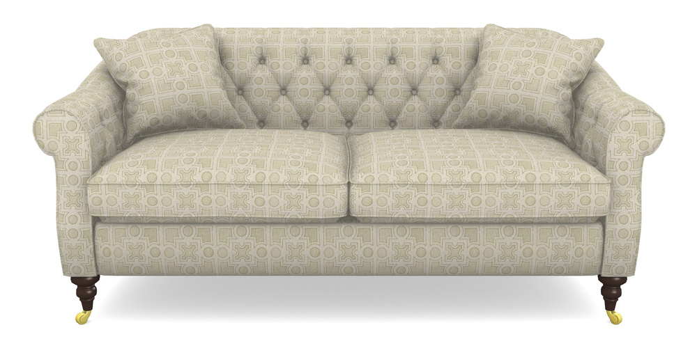 Product photograph of Abbotsbury 3 Seater Sofa In Rhs Collection - Small Knot Garden Cotton Weave - Olive from Sofas and Stuff Limited