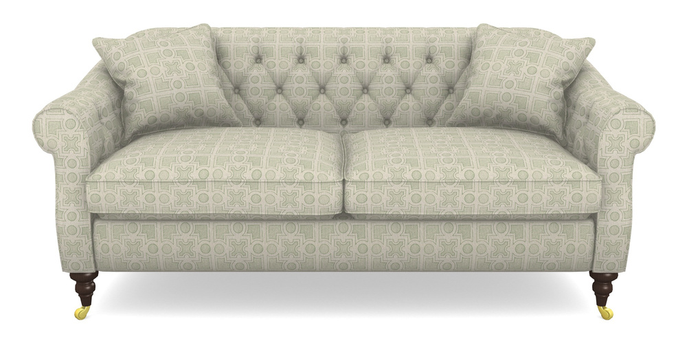 Product photograph of Abbotsbury 3 Seater Sofa In Rhs Collection - Small Knot Garden Cotton Weave - Pistachio from Sofas and Stuff Limited