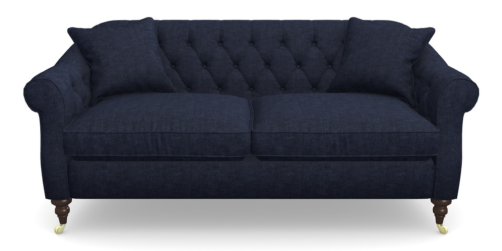 Product photograph of Abbotsbury 3 Seater Sofa In Super Soft Velvet - Navy from Sofas and Stuff Limited