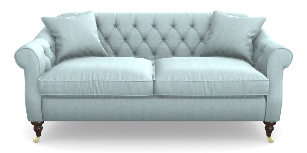 Product photograph of Abbotsbury 3 Seater Sofa In Super Soft Velvet - Sky from Sofas and Stuff Limited