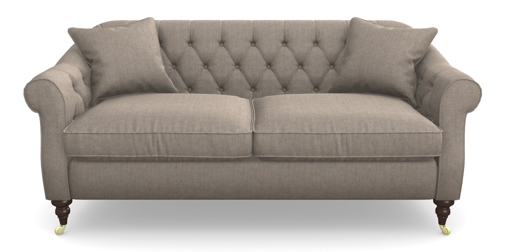 Product photograph of Abbotsbury 3 Seater Sofa In Super Soft Velvet - Wicker from Sofas and Stuff Limited