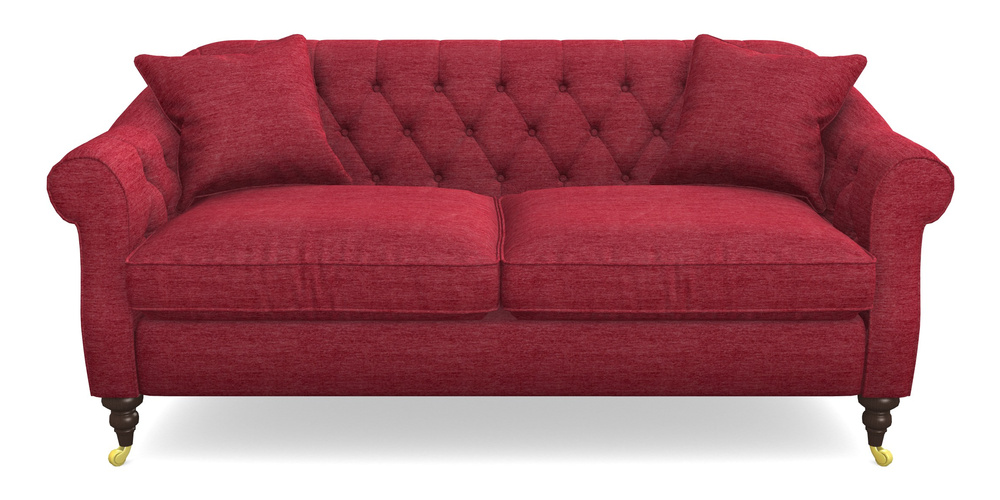 Product photograph of Abbotsbury 3 Seater Sofa In Textured Velvet - Firebrick from Sofas and Stuff Limited
